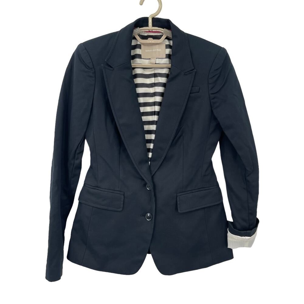 Banana Republic Womens Blazer Jacket Navy Size 0